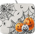 Giwawa Happy Halloween Dish Drying Mat 16"x18" Spooky Colorful Pumpkins by Giwawa