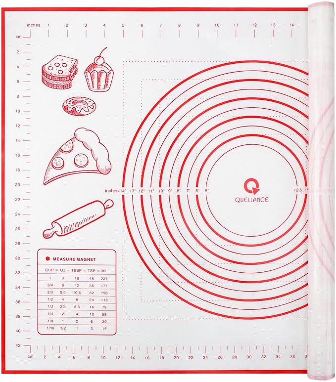 Silicone Baking Mat with Measurements, Pastry Mat by WelcometoQuellance