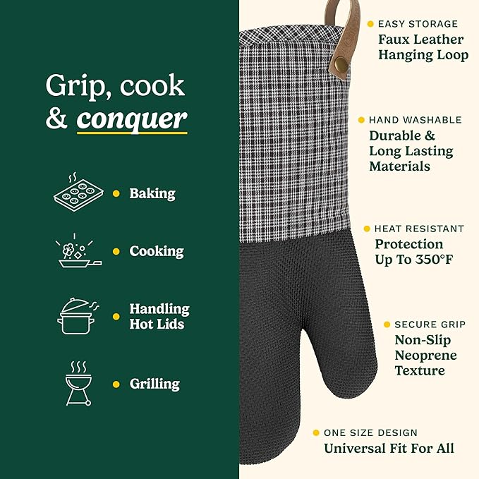 Cuisinart Heritage Kitchen Oven Mitts – Heat-Resistant Kitchen Mitts - Image 5