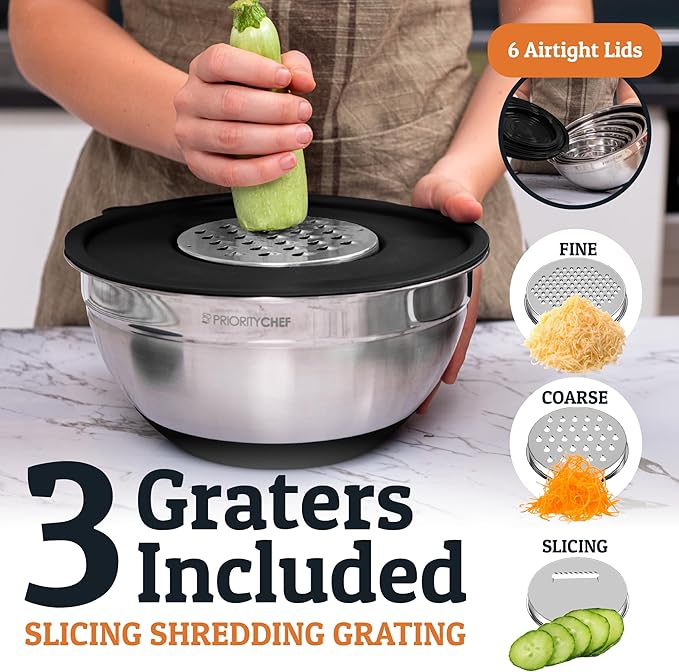 Priority Chef 6Pc Large Mixing Bowls - Image 4
