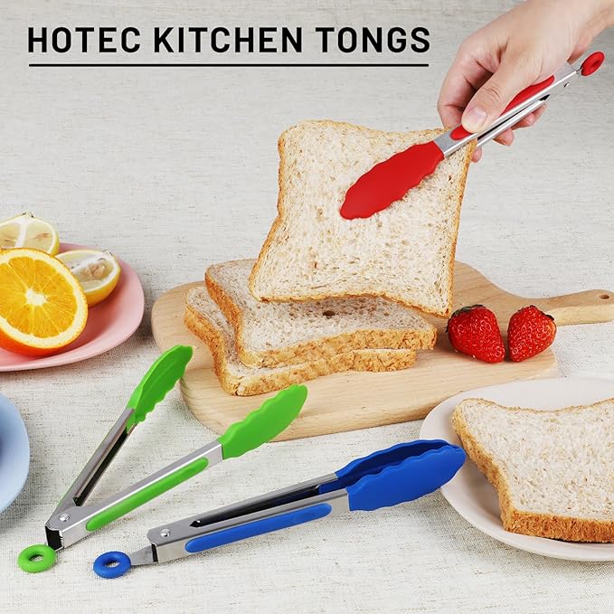 Hotec Mini Silicone Kitchen Tongs - Image 5