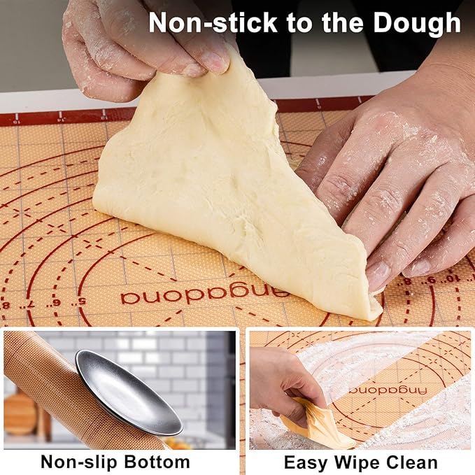 Biscuit Cutter, Pastry Cutter, Bench Scraper, Silicone Pastry Dough Baking Mat - Image 7