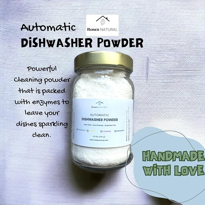 Automatic Dishwasher Powder Powered by Enzymes 16 Oz (Unscented)