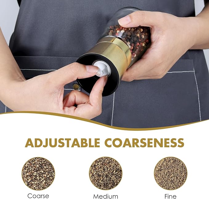 vzaahu Golden Salt and Pepper Grinders - Image 5