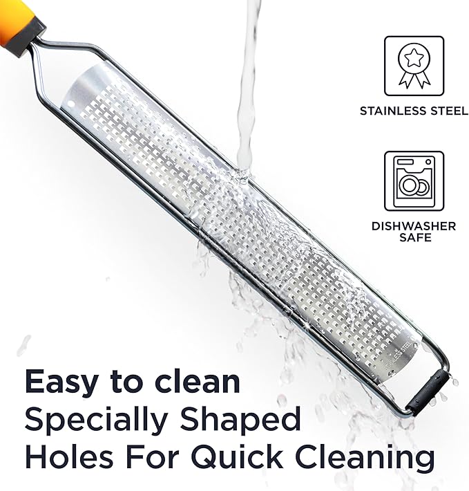 Deiss PRO Lemon Zester & Heavy Duty Cheese Grater & Vegetable Grater - Image 5