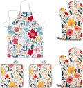 5 Pcs Kitchen Stuff Accessories, Kitchen Oven Mitts and Pot Holders Sets by Qchengsan