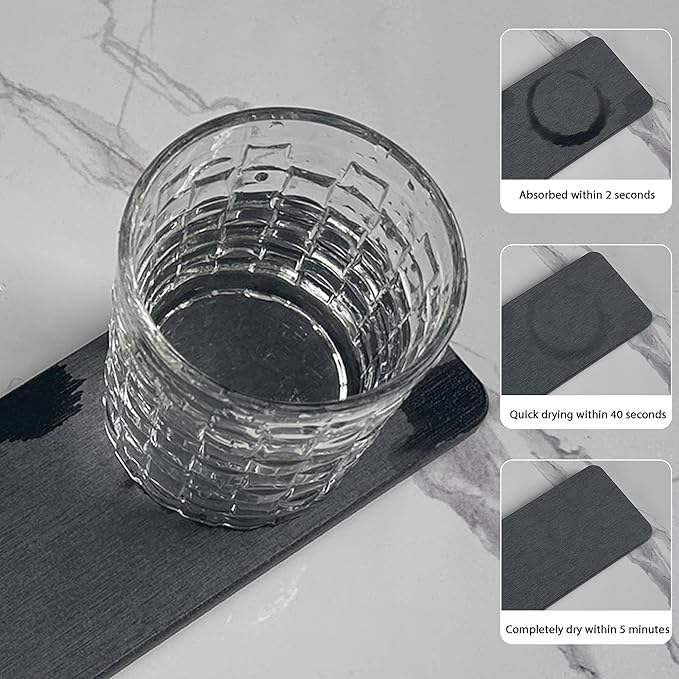 NiuYichee 2 Pcs Water Absorbing Stone Trays, Kitchen/Bathroom Sink Soap Dish - Image 6