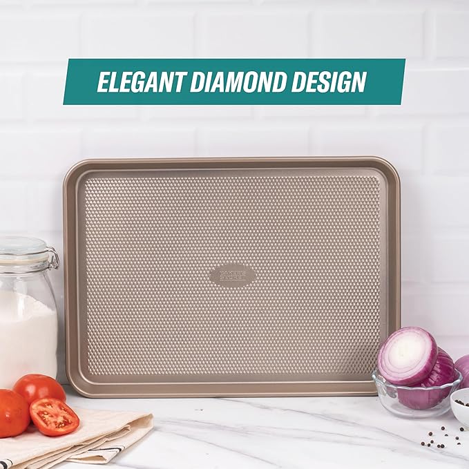 Baker's Secret Baking Sheet Pan Set, 3x Cookie Sheets - Image 5