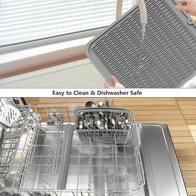 ZLR 2 Pcs Large Silicone Dish Drying Mat - Image 8