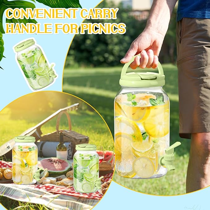 Havawish 2 Pcs 1 Gallon Plastic Beverage Dispenser - Image 4