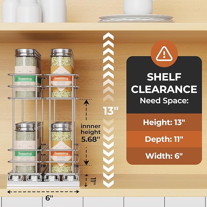 Mystozer Pull Out Spice Rack Organizer - Image 2