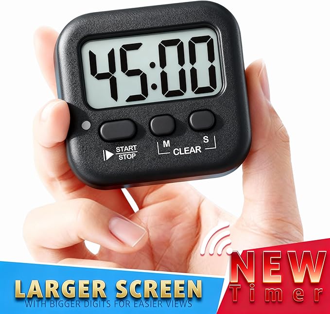 Antonki 2 Pack Digital Timer for Kids, Magnetic Countdown Kitchen Timers for - Image 4