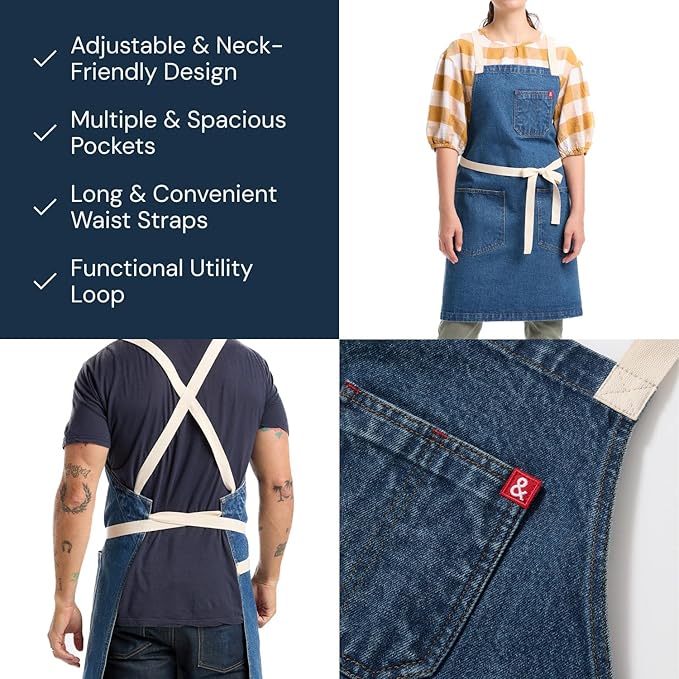 hedley & bennett Crossback Apron - Image 3