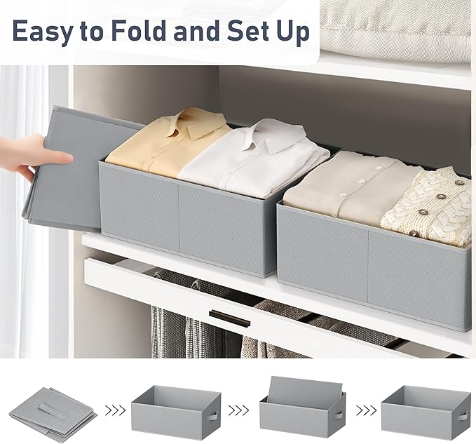 DIMJ Closet Storage Bins 6 Pack - Image 4