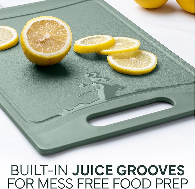 COOK WITH COLOR Non-Slip Cutting Board Set – Kitchen Essentials with Easy Grip - Image 5