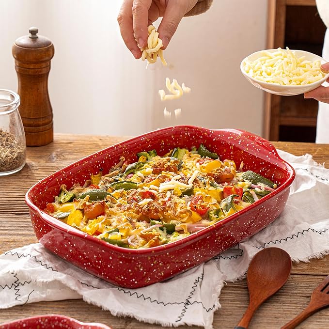 3-Pack Ceramic Lasagna Pan, Heavy-Duty Rectangular Baking Dishes, High Heat - Image 7