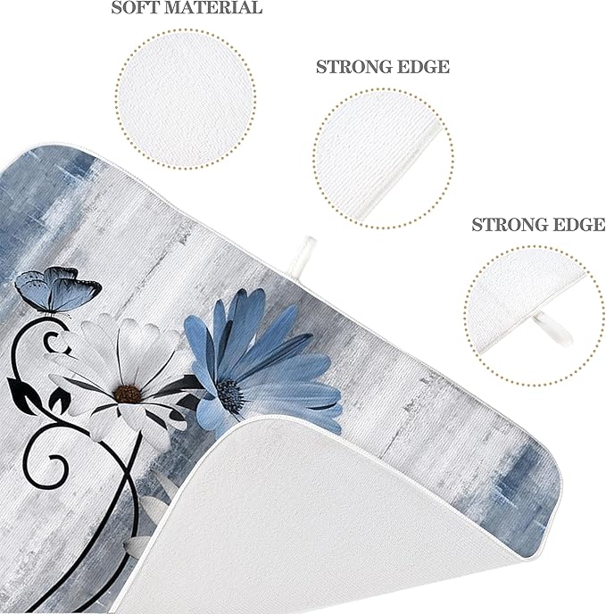 Floral Dish Drying Mat 18x24 Inches - Image 7