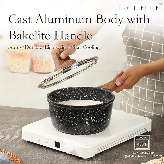 ESLITE LIFE Nonstick Sauce Pan - Image 5