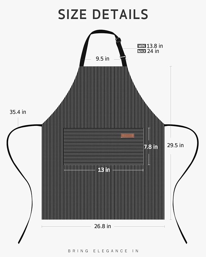 Syntus Chef Apron for Men Women Kitchen Cooking Apron - Image 2