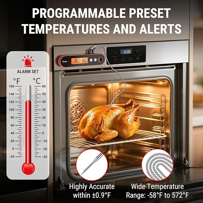 TempPro TP610W Rechargeable Instant Read Thermometer - Image 2