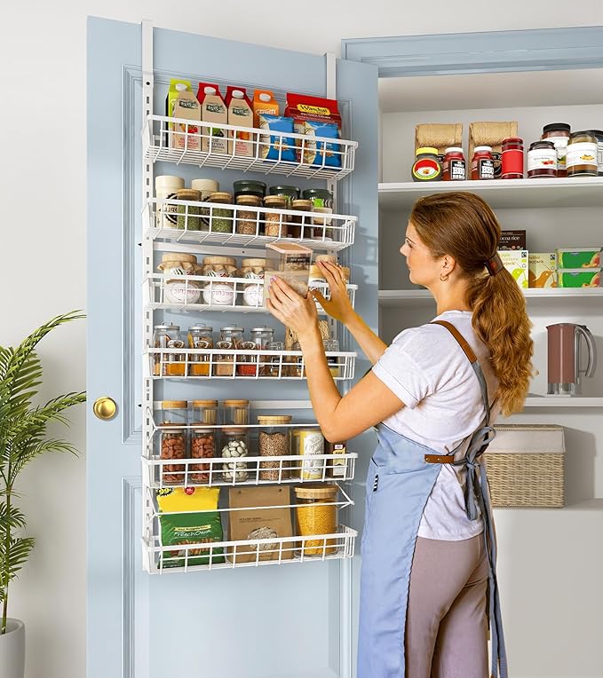 Mefirt Over The Door Pantry Organizer, Wall Mount Spice Rack, Pantry Hanging - Image 8