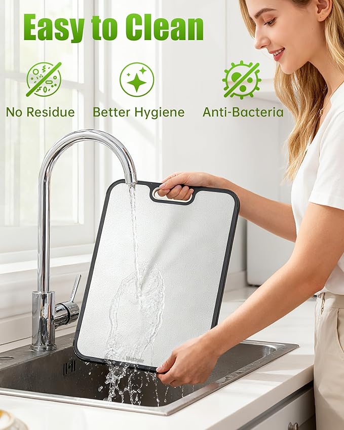 Stainless Steel Cutting Boards for Kitchen, Non Toxic 2-in-1 Cutting Board - Image 4