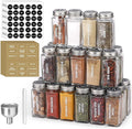 Antimbee 28 Pcs Clear Glass Spice Jars, 3.5 oz Glass spice jar by Antimbee