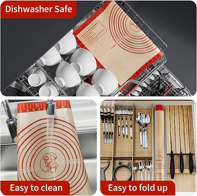 Non Stick Silicone Pastry Mat, Dough Mat - Image 5