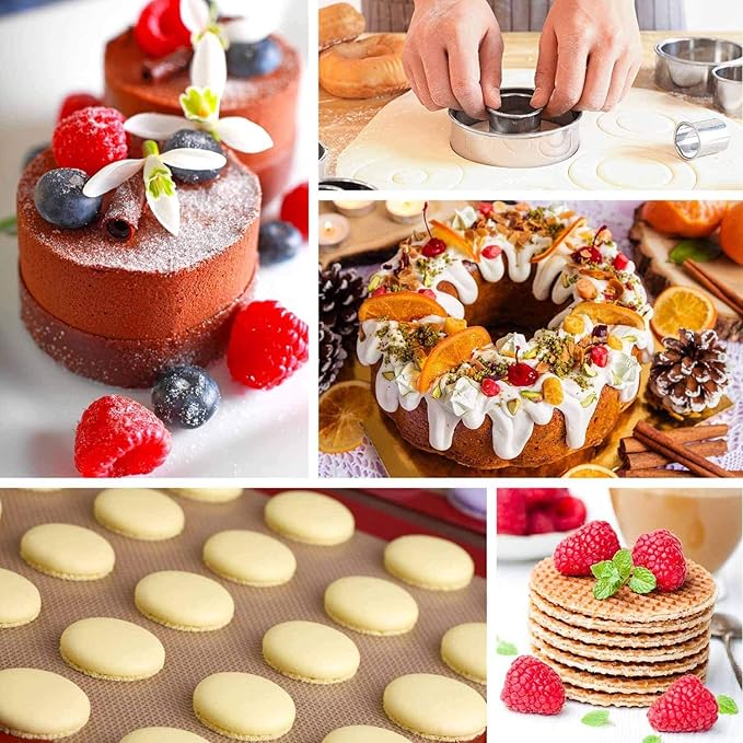 HULISEN Stainless Steel Round Cookie Biscuit Cutter Set, 11 Circle Donut - Image 6