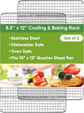 Spring Chef 8.5" x 12" Stainless Steel Cooling Racks, Wire Rack by SpringChef