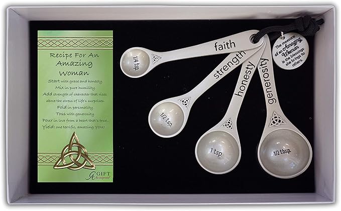Abbey Gift Se Irish Amazing Woman Measuring Spoon Set Of 4 Gift Box W/Card by Abbey+%2B+CA+Gift