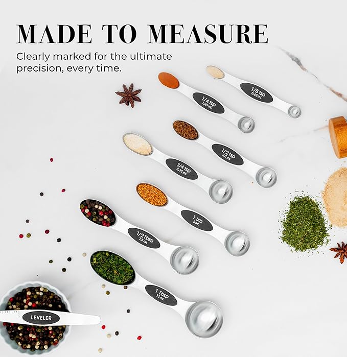 Stanless Steel Magnetic Measuring Spoons Set - Image 4