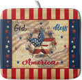 4th of July God Bless Dish Drying Mat by Anyako