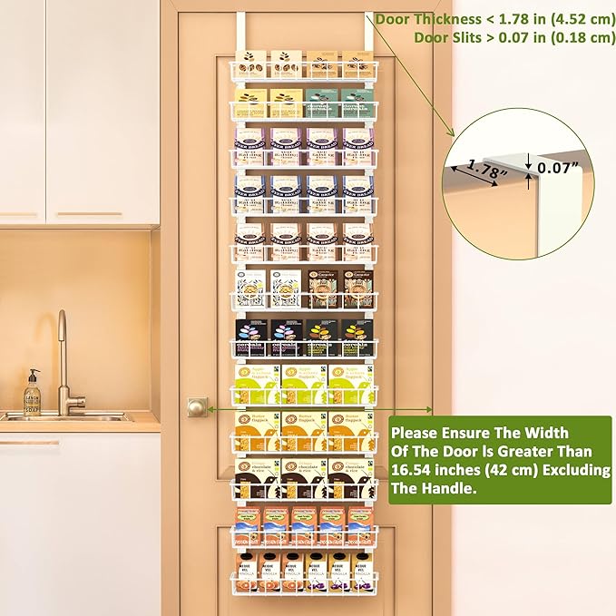 Churboro Over the Door Pantry Organizer Rack - Image 3