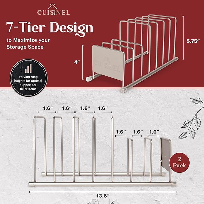Cuisinel Lid and Dish Organizer Rack - Image 4