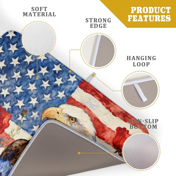 4th of July American Flag Eagle Dish Drying Mat - Image 4