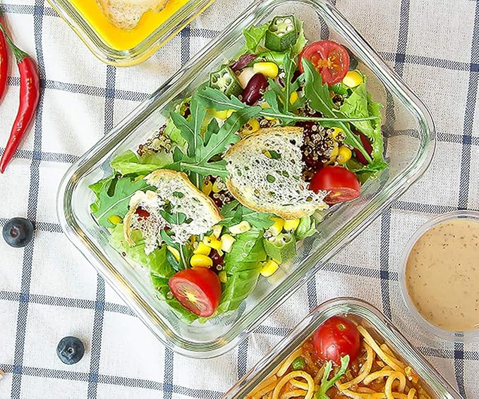 Glass Meal Prep Containers, MCIRCO Glass Food Storage Containers, Airtight - Image 7