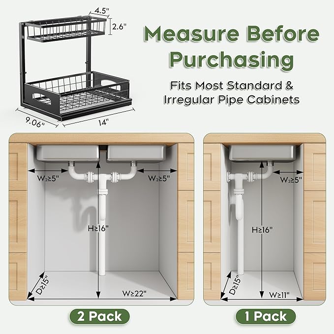 Under Sink Organizer, Cabinet Organizer - Image 2