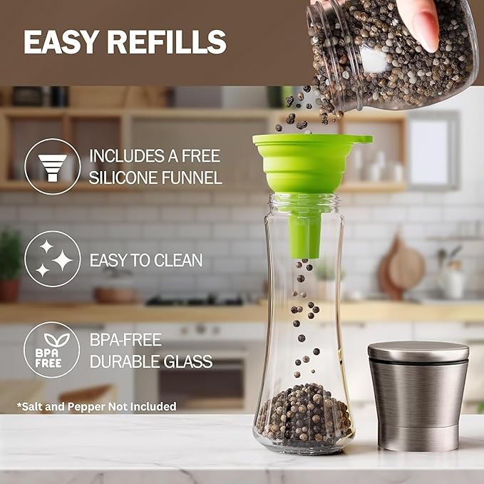 Home EC Original Gun Metal Bronze Salt and Pepper Grinder Set of 2 - Image 4