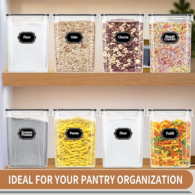 PRAKI Large Airtight Food Storage Containers 5.2L / 195oz, Baking Supplies - Image 7