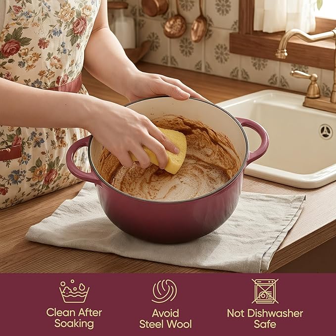 Vintage Style 4.5 Quart Dutch Oven Pot - Image 6