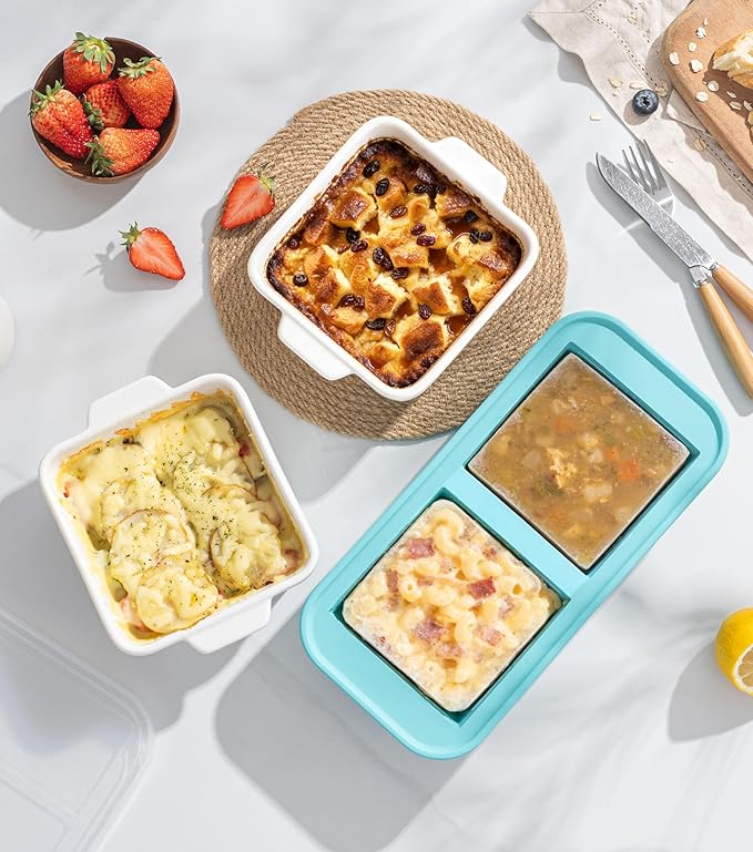 5x5 Small Baking Dish for Oven, 28 Oz Individual Ceramic Casserole Dish - Image 5