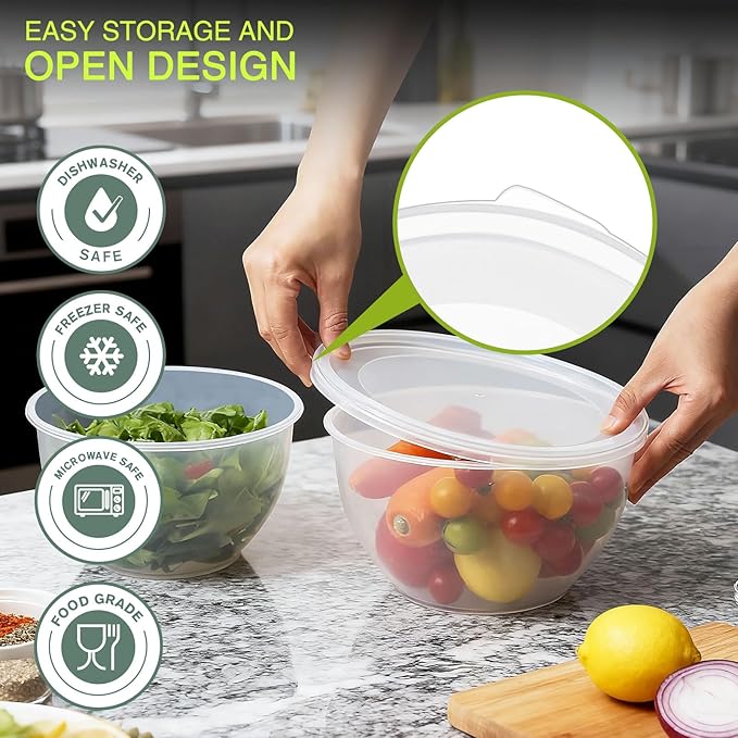 Greentainer Plastic Mixing Bowls - Image 6