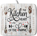 Giwawa 16"x18" Dish Drying Mat The Kitchen is The Heart of The Home- Knife Fork by Giwawa