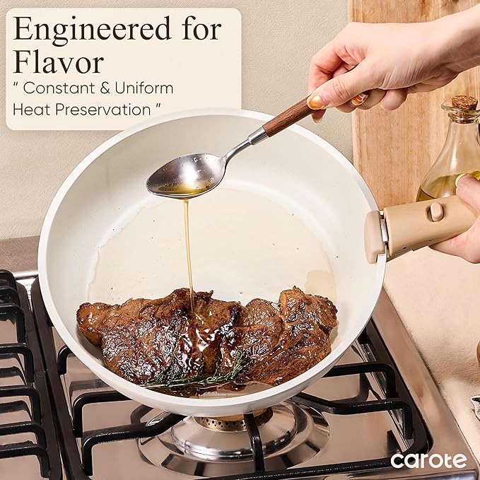 CAROTE Pots and Pans Set Non Stick, Cookware Sets, Kitchen Set, - Image 3