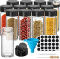 Saiveina 12 Pack Glass Spice Jars by Saiveina