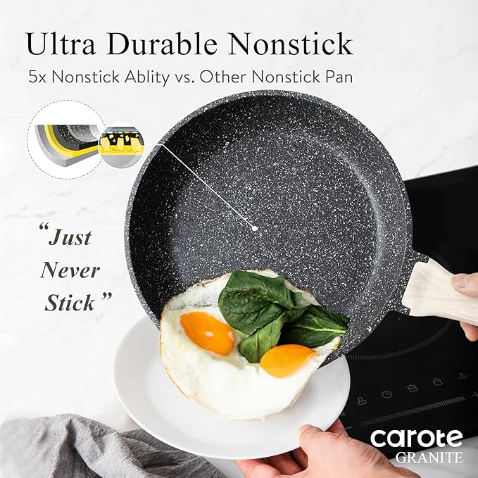 CAROTE 44pcs Pots and Pan Set Nonstick, Cookware Sets, Cooking Set Non Stick - Image 5
