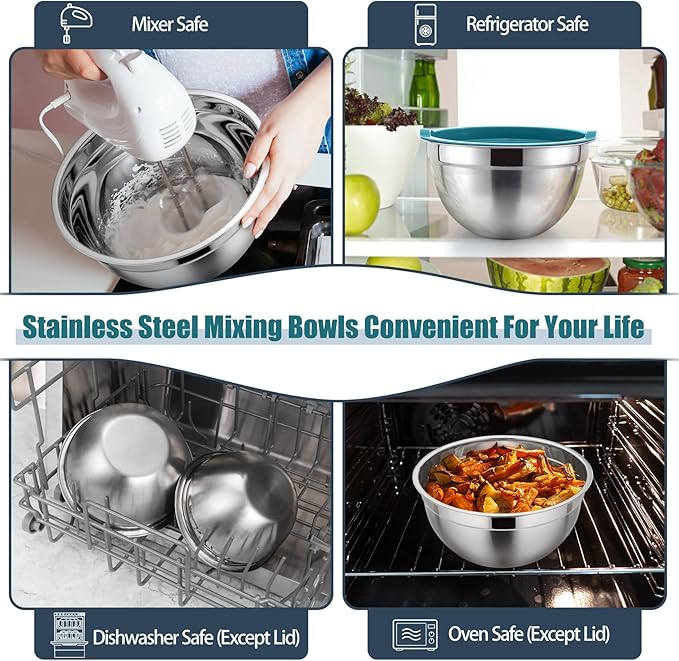 P&P CHEF Blue Mixing Bowls - Image 6