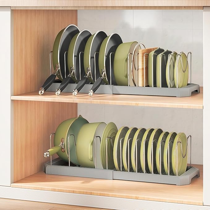 Pots and Pans Organizer for under Cabinet, Pan Pot Organizers inside Cabinet - Image 9