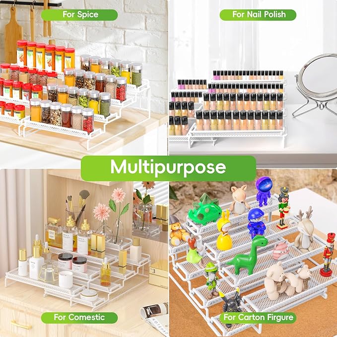 4 Tier Adjustable Spice Rack Organizer - Image 3